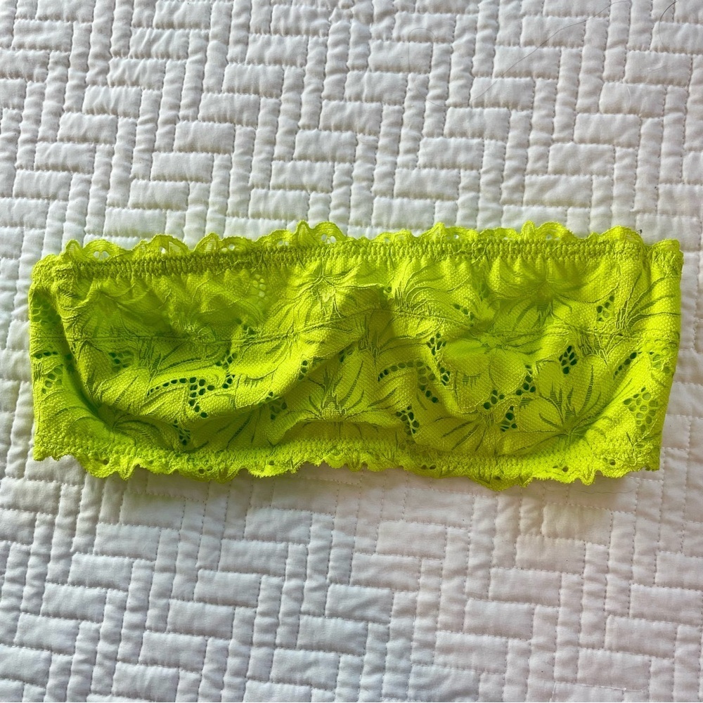 Aerie Real Power Beach Daze Lace Unlined Bandeau Bra